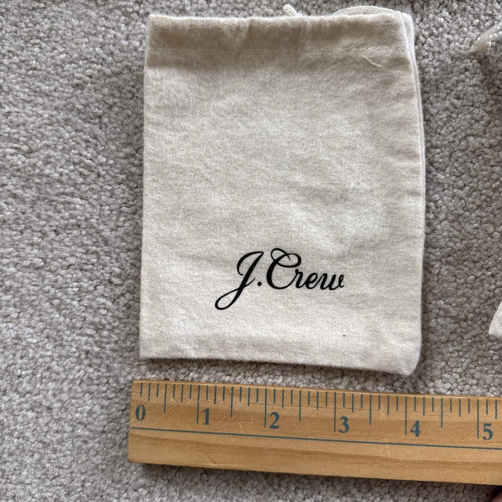 Lot of 8 J.Crew cotton dust bags pouch drawstring 4"x4" - Picture 6 of 7